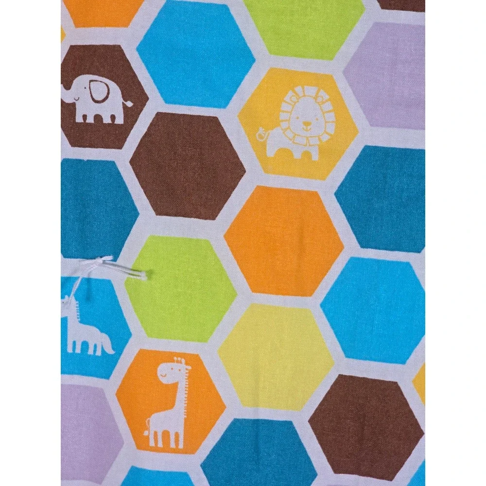 Vintage Care Bears Baby‎ Blanket Quilt Hand Tied Reversible Animals Blue 40x47
